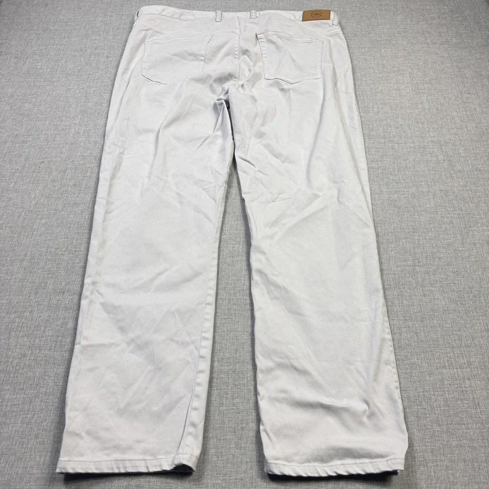 Peter Millar Pants Mens 38x29 Gray Chino Cotton Modal Spandex Pockets Flat Front